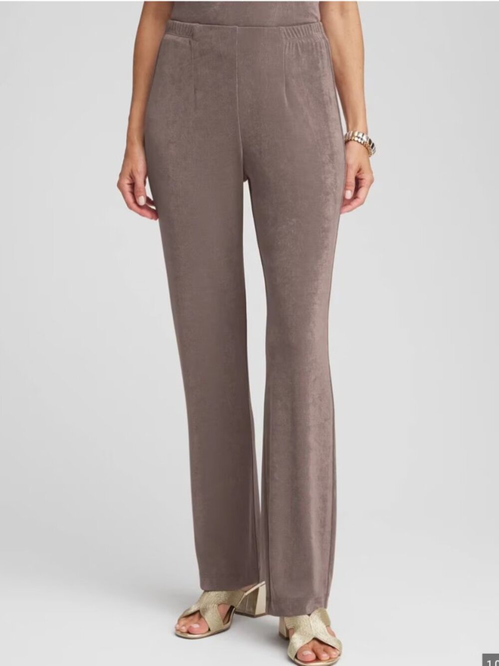 NWT Chico's Travelers Size 2 (US Large) Taupe Brown No Tummy Pants